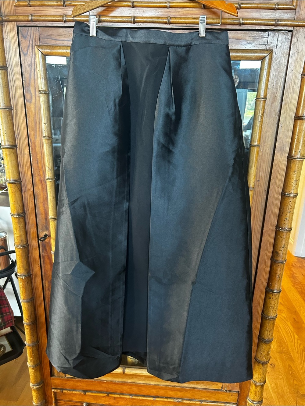 Kay Unger Black A-Line Midi Skirt